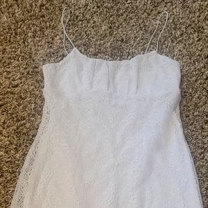 No Comment white lace mini dress